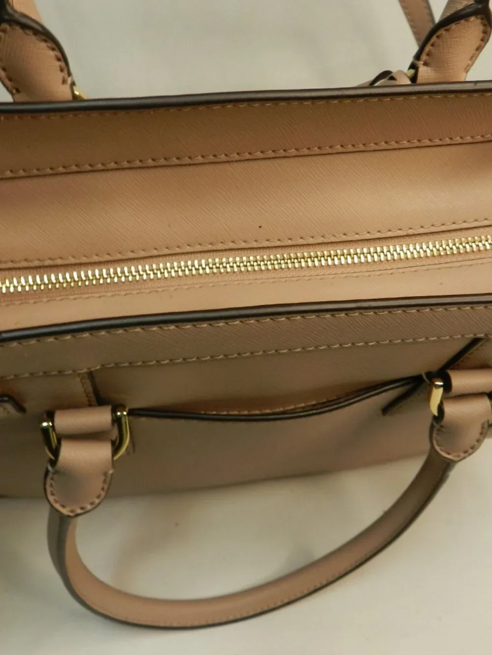 Michael Kors Dillon Fawn Leather Large Satchel Crossbody bag purse convertible